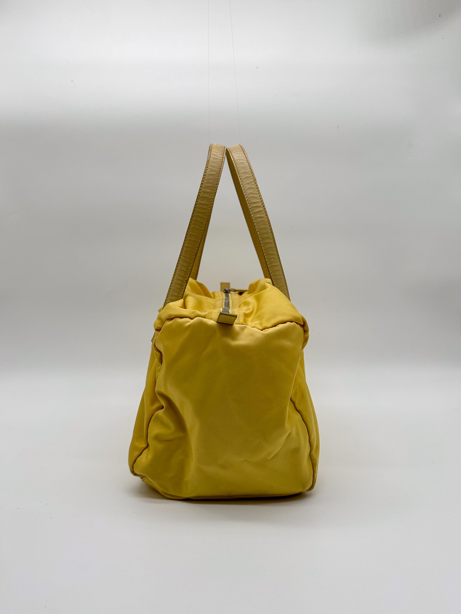 Prada Yellow Tessuto Nylon Tote Bag
