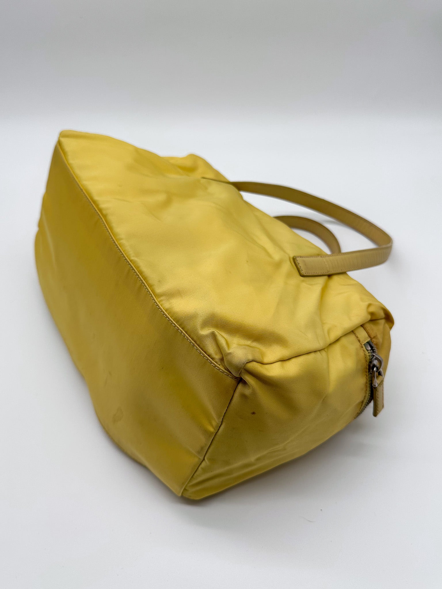 Prada Yellow Tessuto Nylon Tote Bag