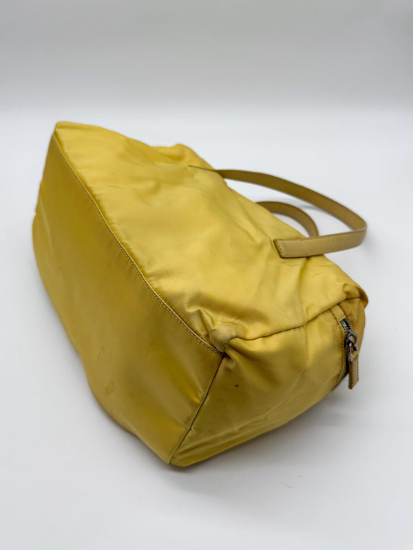Prada Yellow Tessuto Nylon Tote Bag