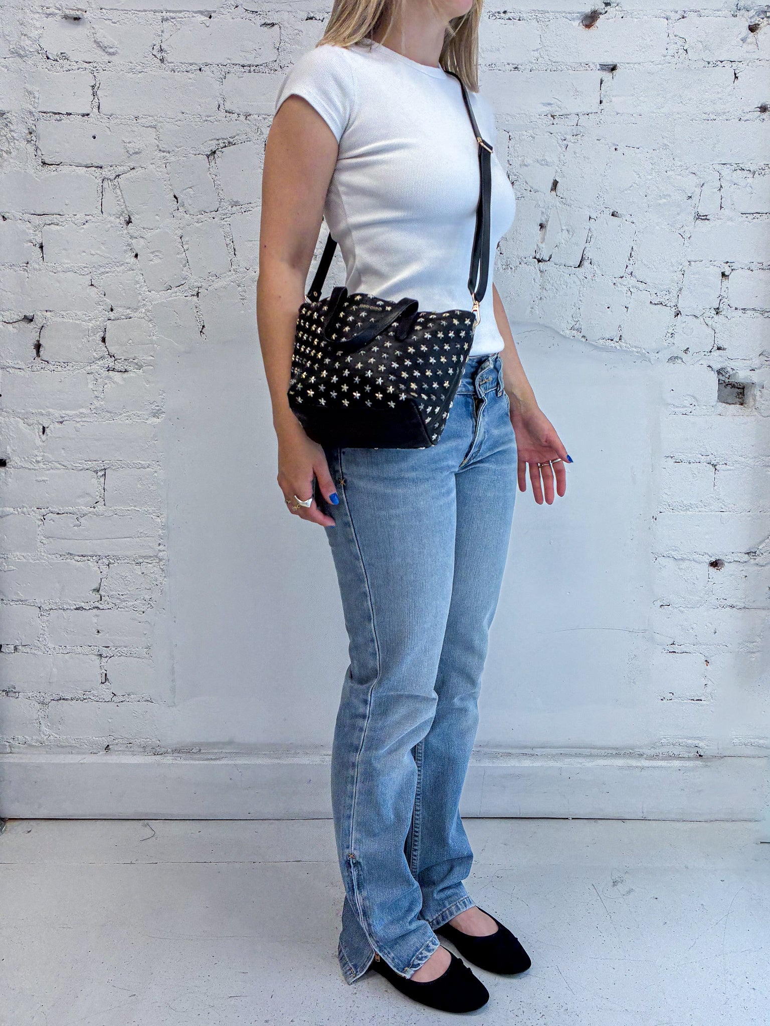 Jimmy Choo Mini Sara Star Studded Crossbody Bag