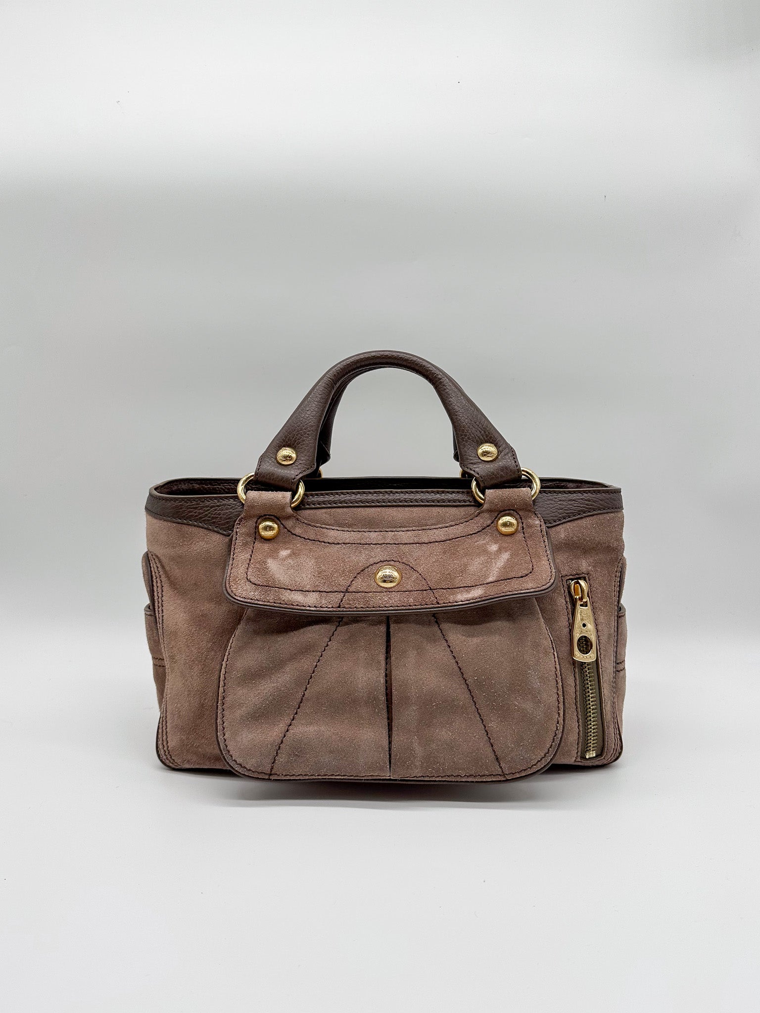 Celine Brown Suede Leather Boogie Bag