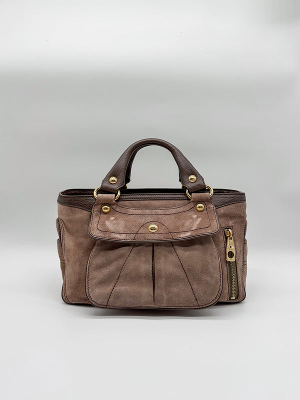 Celine Brown Suede Leather Boogie Bag