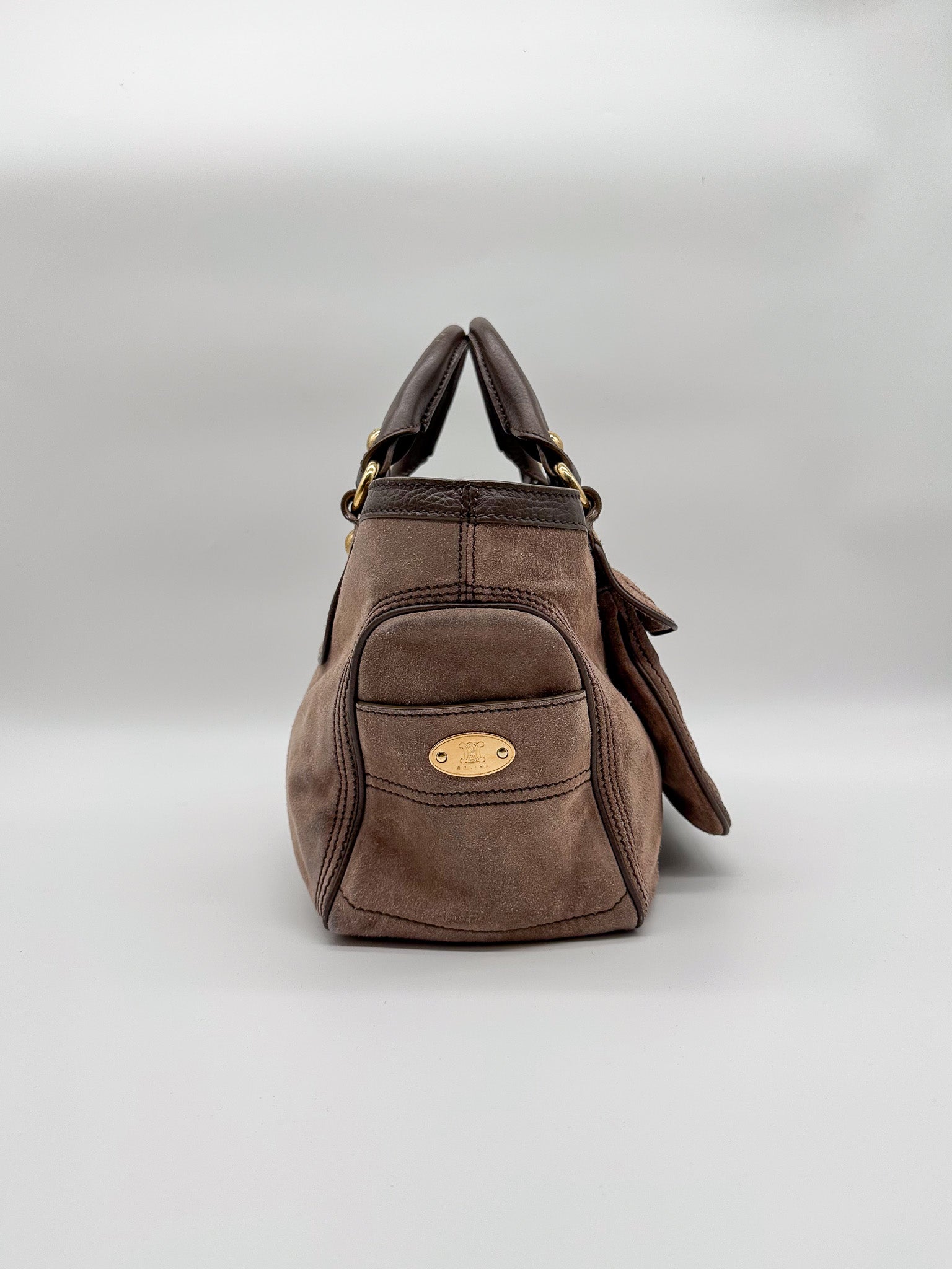 Celine Brown Suede Leather Boogie Bag