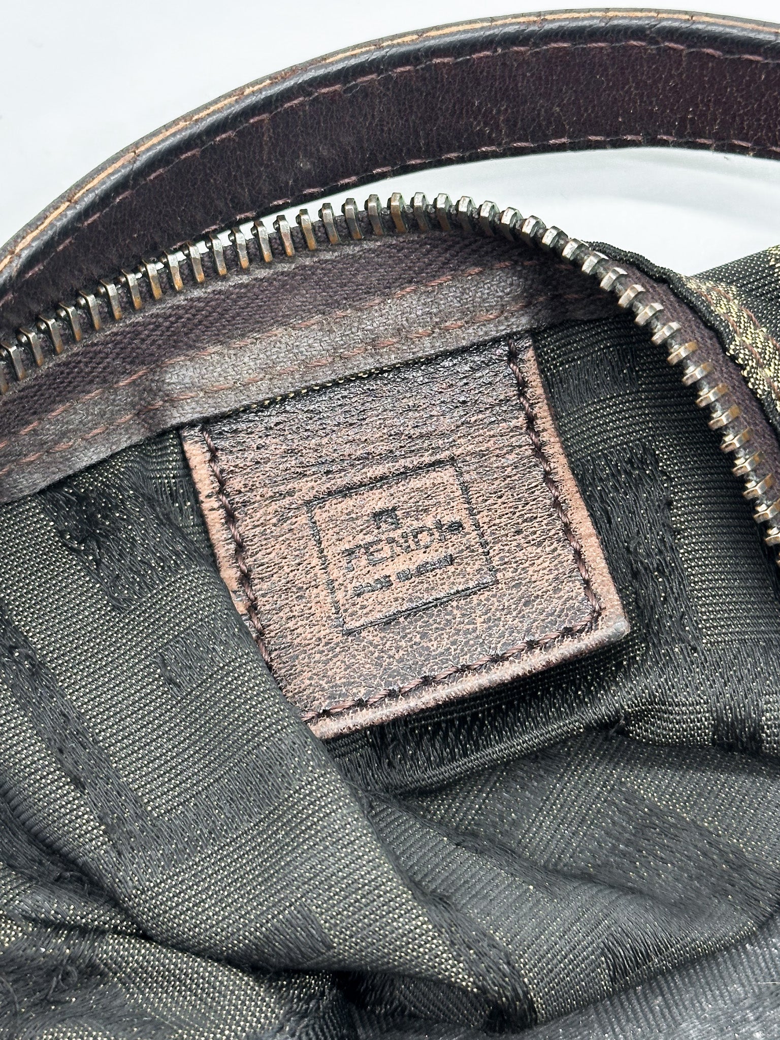 Fendi Zucca Canvas Mini Pouch
