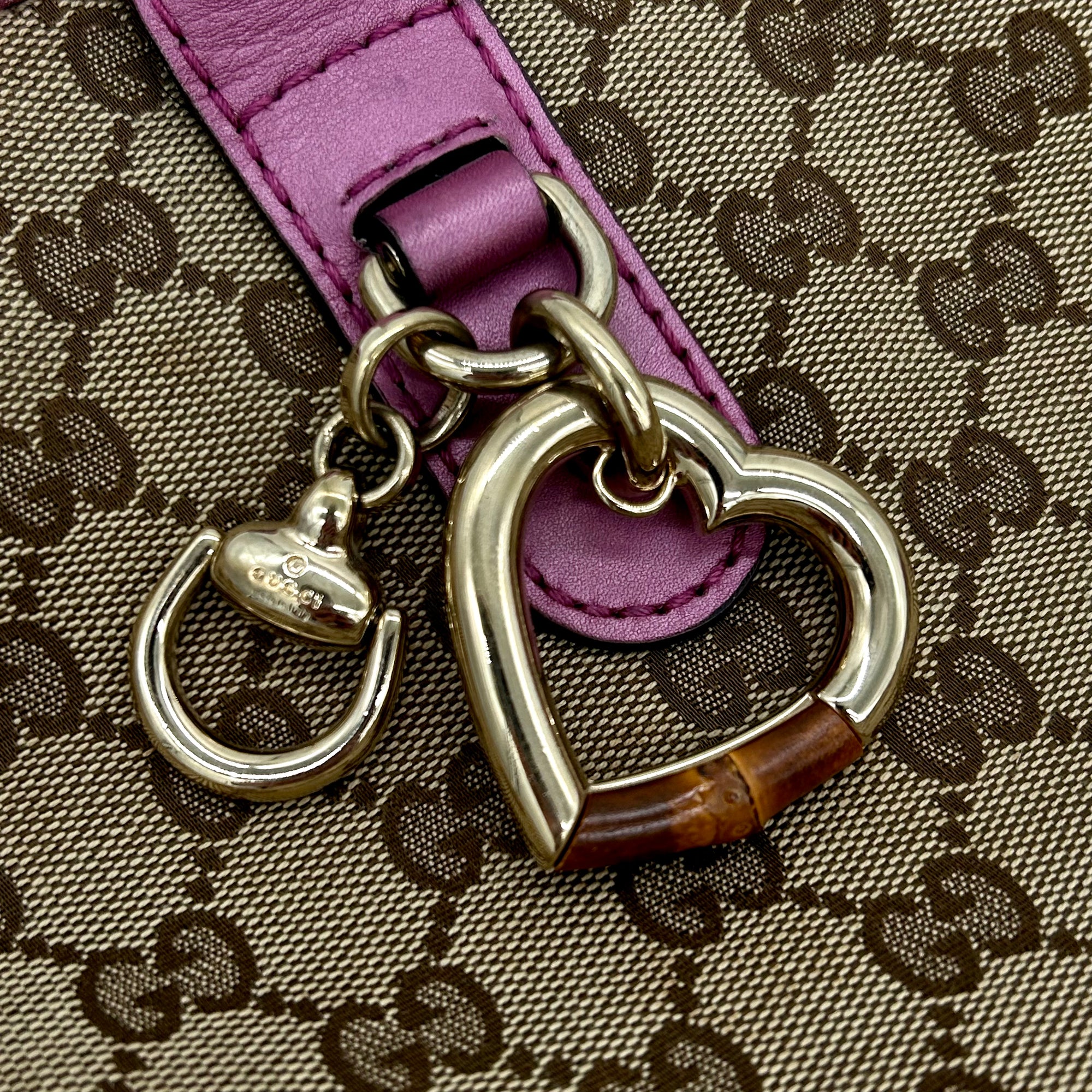 Gucci Heart Bit Charm Tote Bag