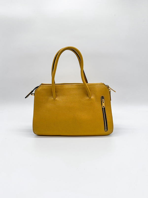 Miu Miu Mustard Yellow Shopper Tote Bag
