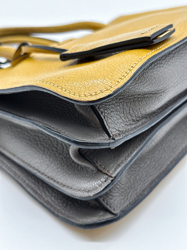 Miu Miu Mustard Yellow Shopper Tote Bag