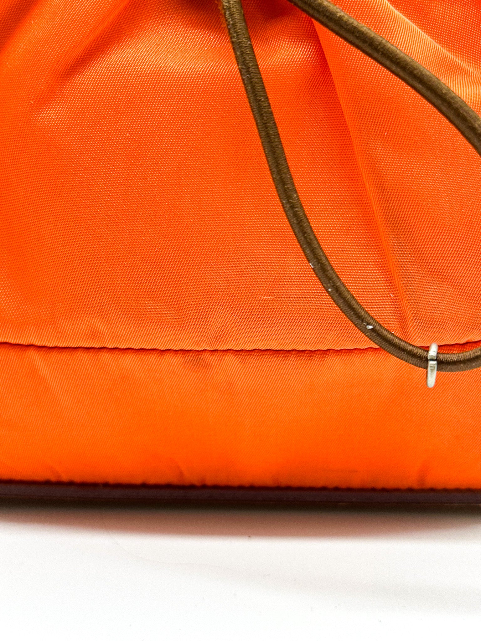 Prada Orange Nylon Shoulder Bag
