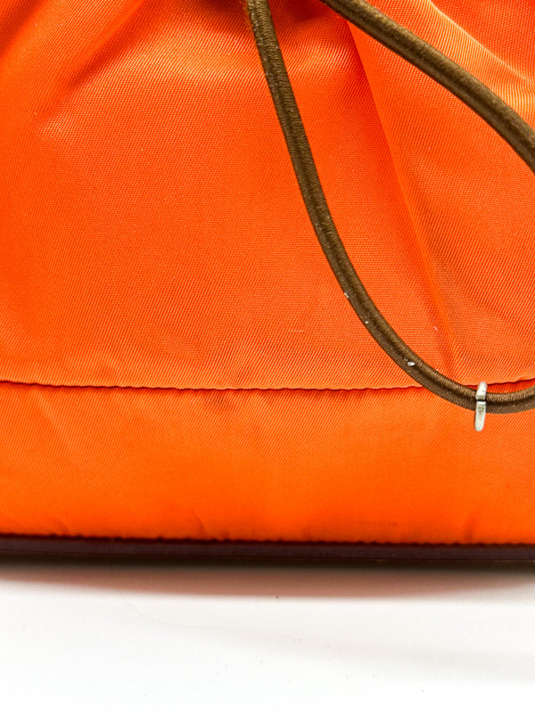 Prada Orange Nylon Shoulder Bag