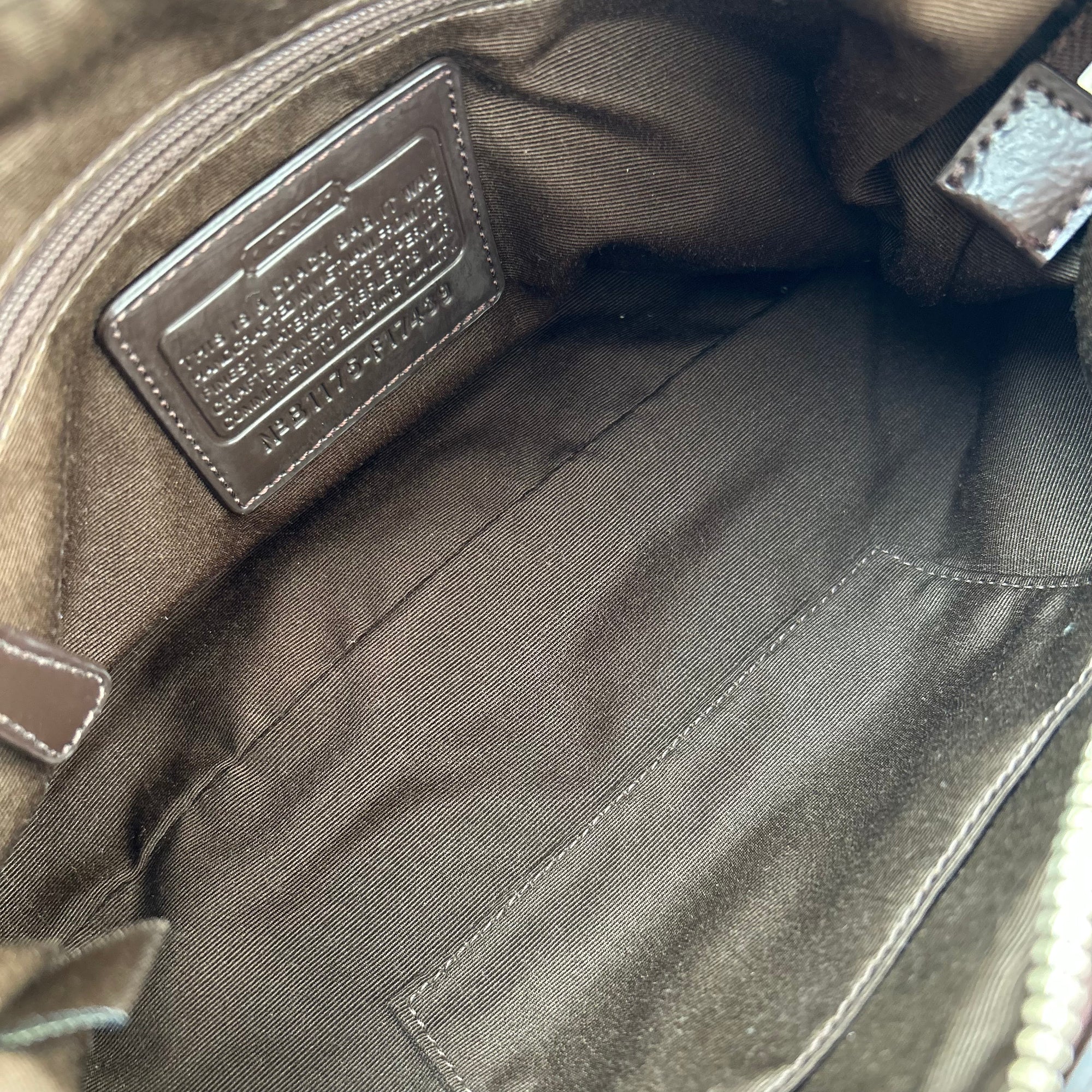 Coach Brown Signature Canvas Shoulder Bag