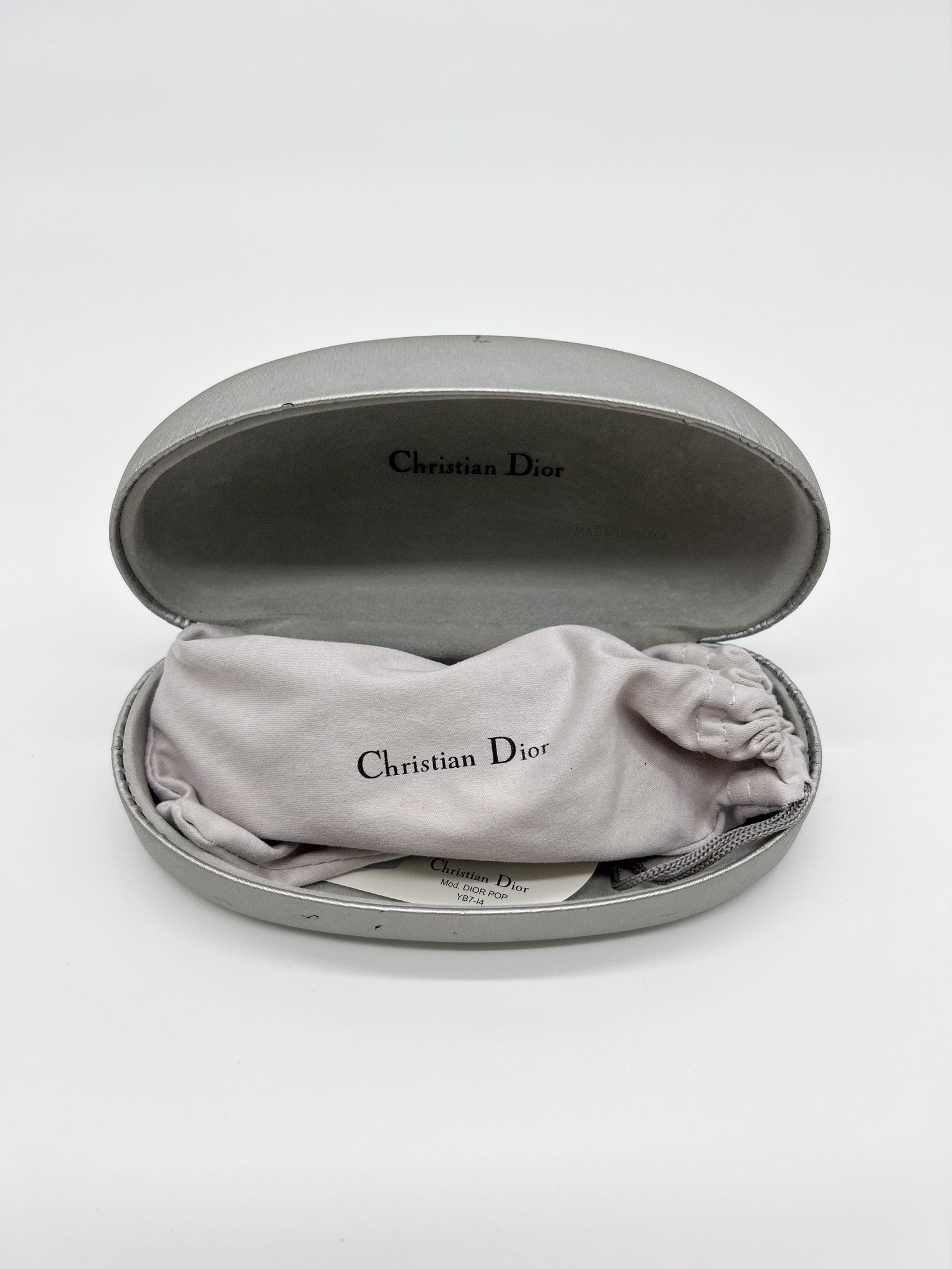 Dior Silver Rimless Shield Sunglasses