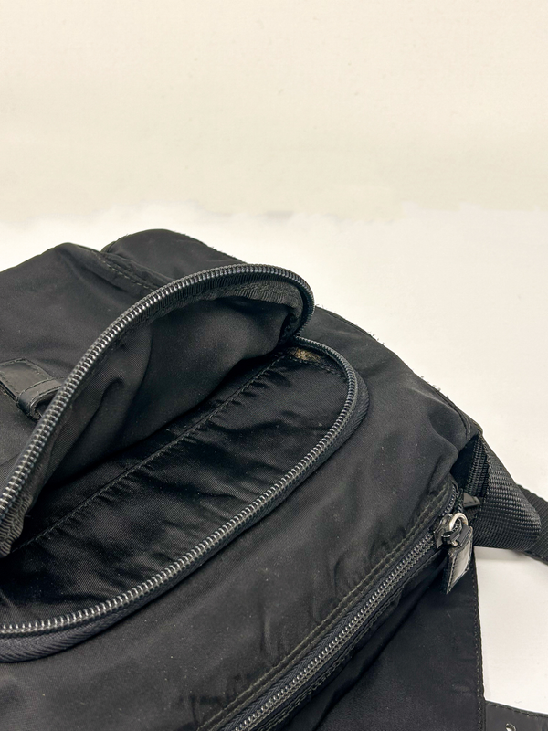 Prada Black Tessuto Nylon Messenger Crossbody Bag