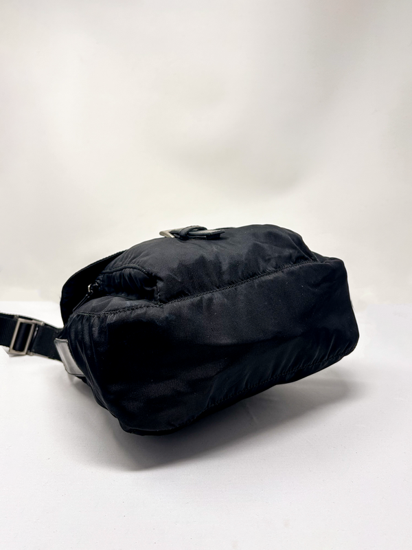 Prada Black Tessuto Nylon Messenger Crossbody Bag