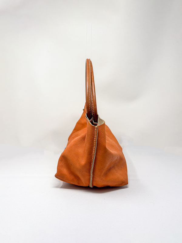 Miu Miu Orange Leather Shoulder Bag