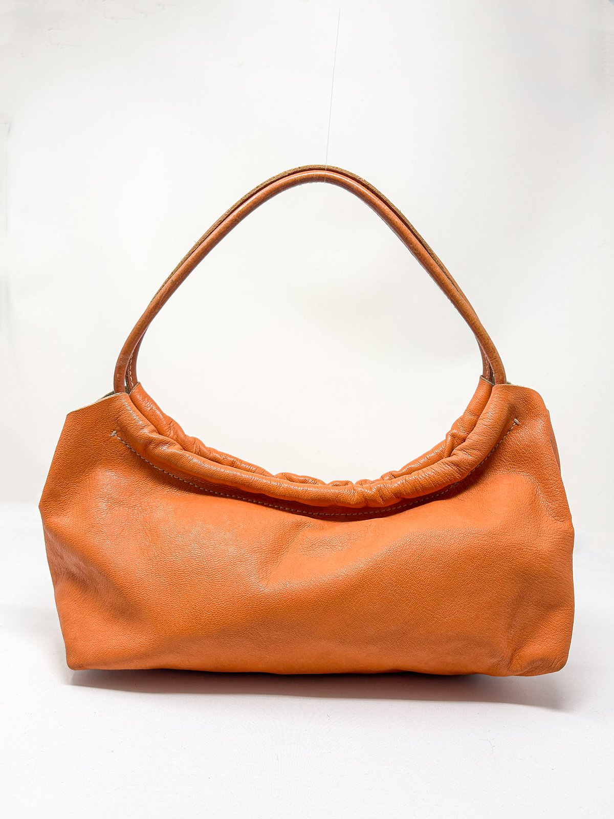 Miu Miu Orange Leather Shoulder Bag