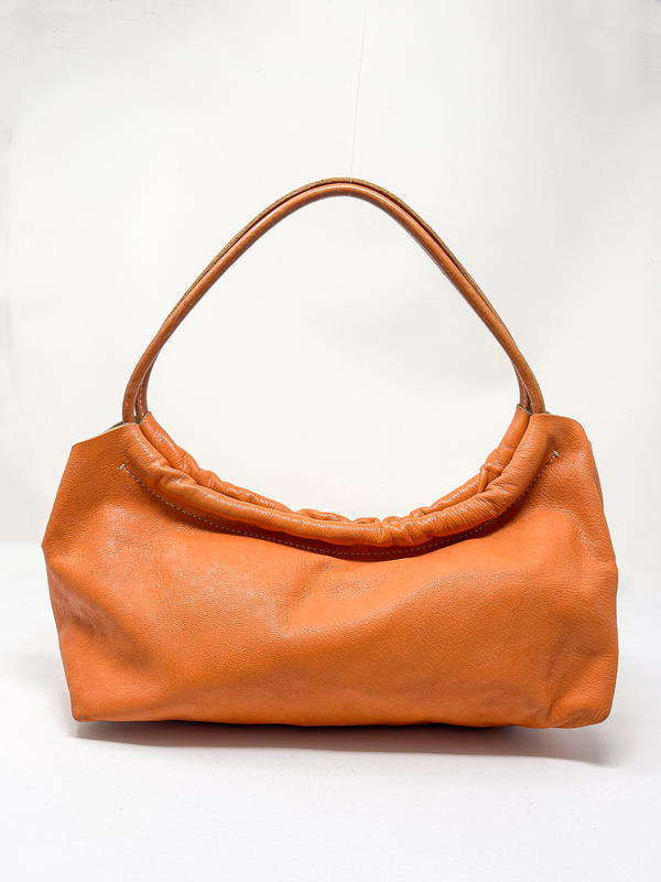 Miu Miu Orange Leather Shoulder Bag