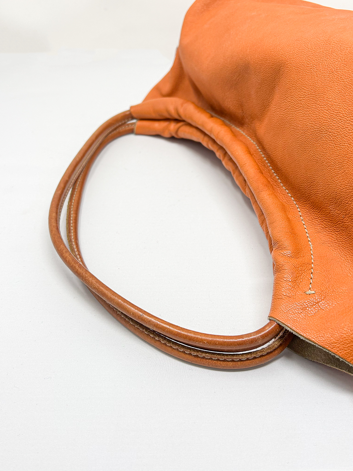 Miu Miu Orange Leather Shoulder Bag