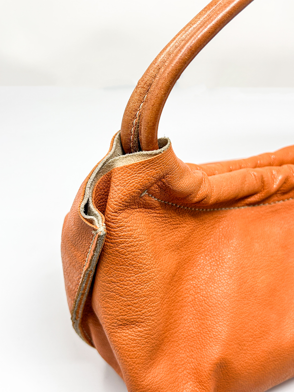 Miu Miu Orange Leather Shoulder Bag