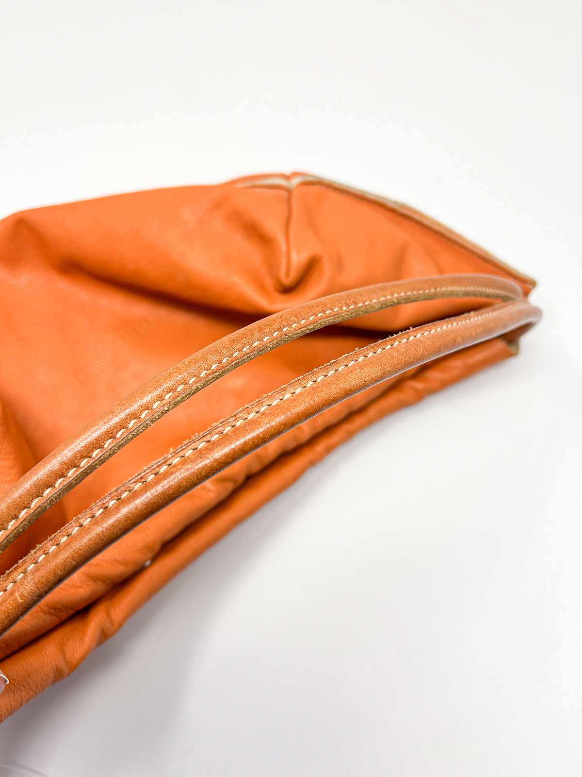 Miu Miu Orange Leather Shoulder Bag