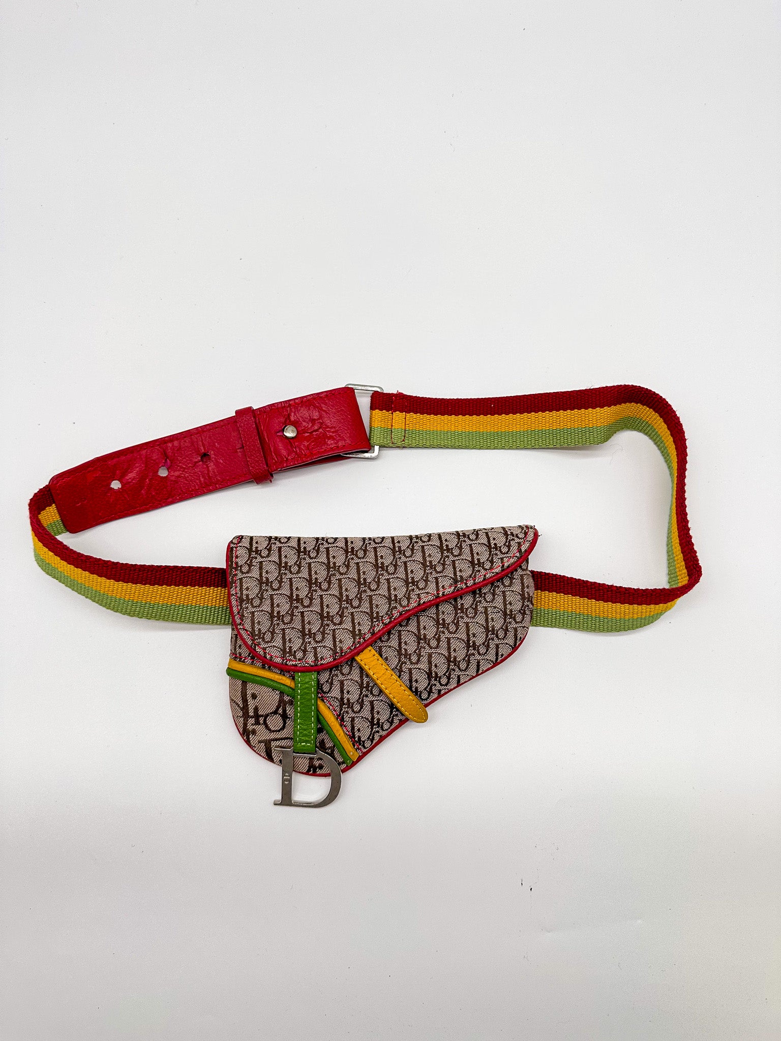 Chirstian Dior Rasta Saddle Belt Bag