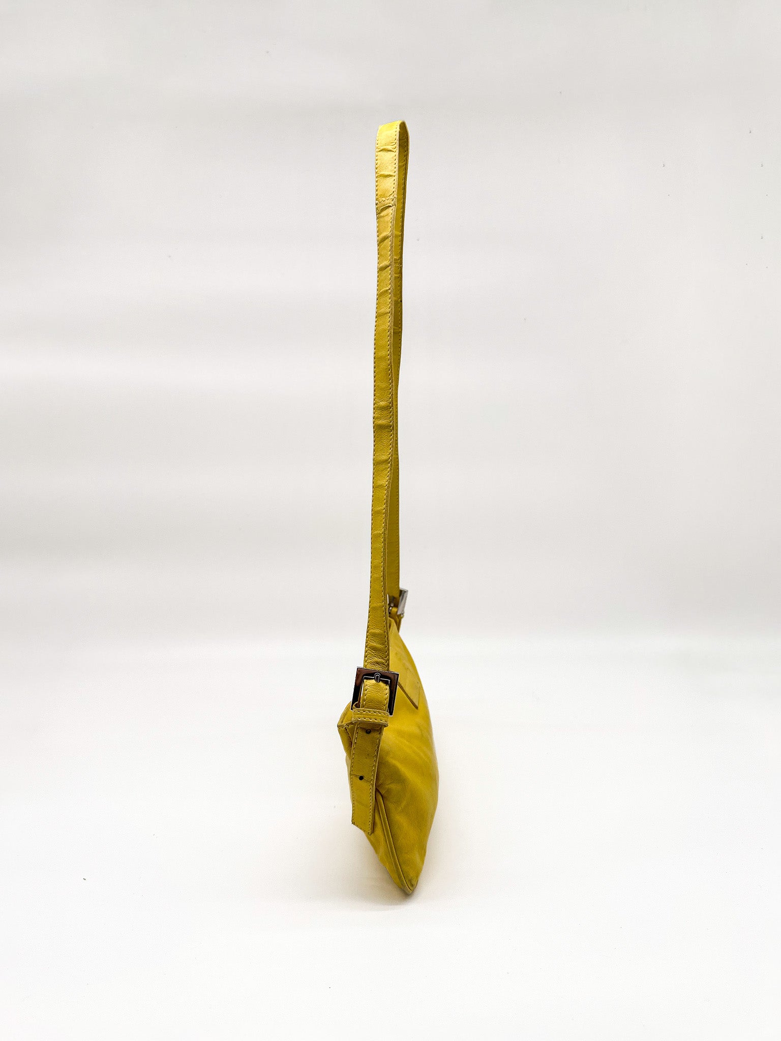 Fendi Yellow Baguette Shoulder Bag