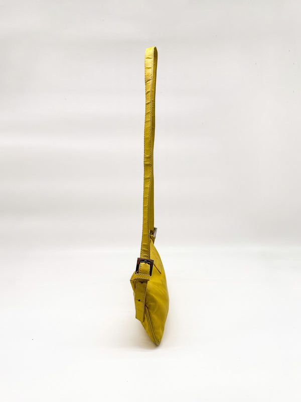 Fendi Yellow Baguette Shoulder Bag
