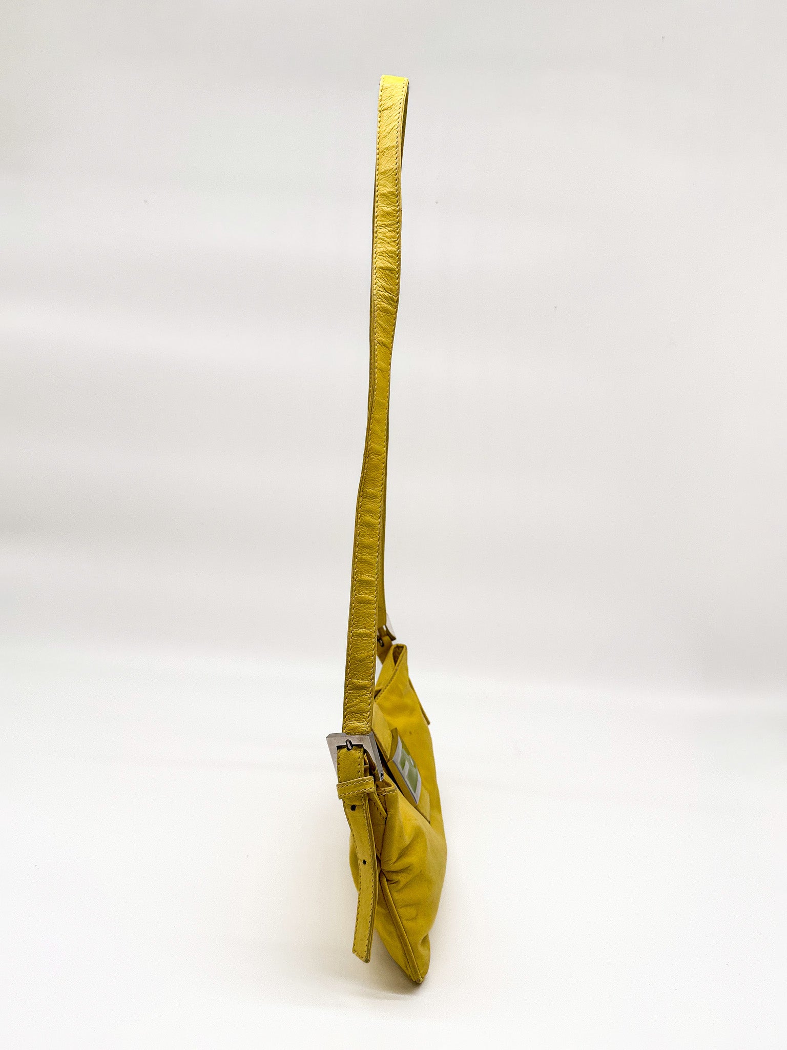Fendi Yellow Baguette Shoulder Bag