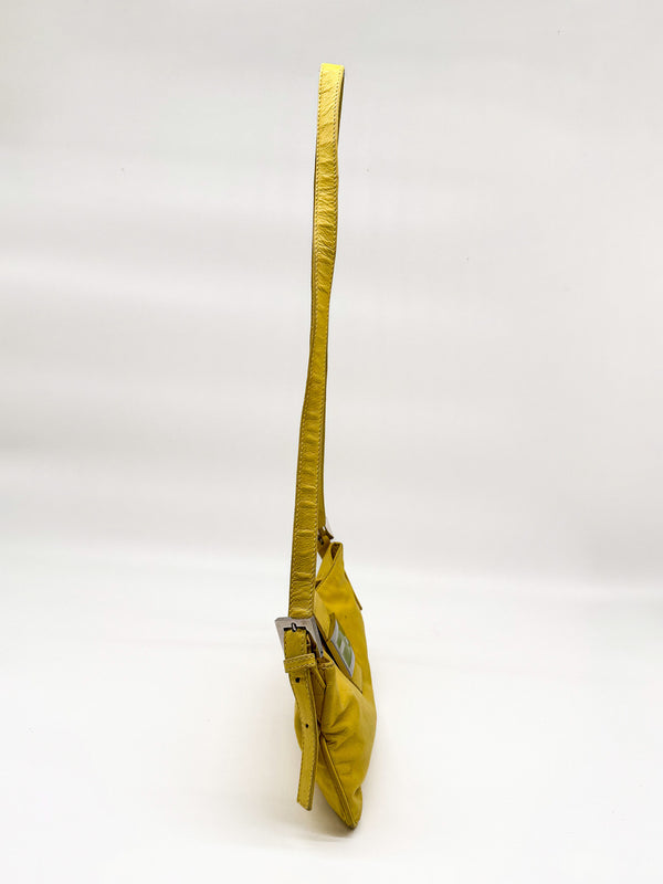 Fendi Yellow Baguette Shoulder Bag