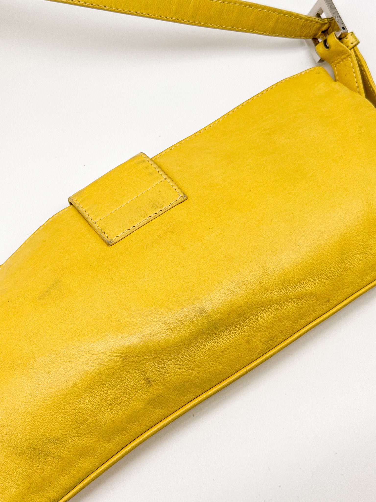Fendi Yellow Baguette Shoulder Bag