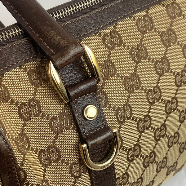 Gucci Monogram Abbey Boston D-Ring Tote