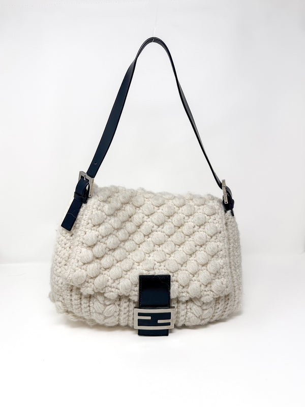 Fendi Fall 1999 Ready To Wear Ivory Knit Baguette