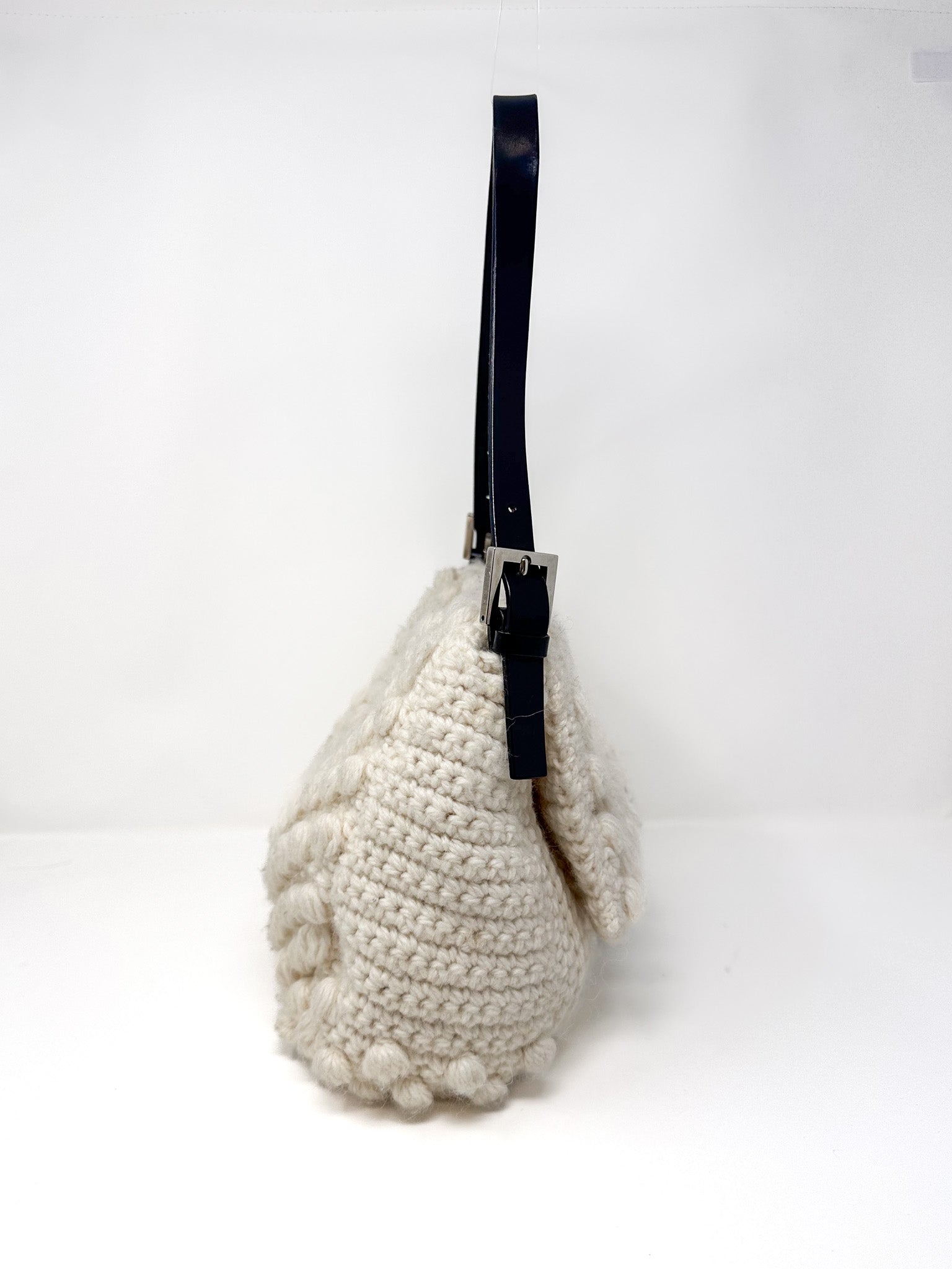 Fendi Fall 1999 Ready To Wear Ivory Knit Baguette