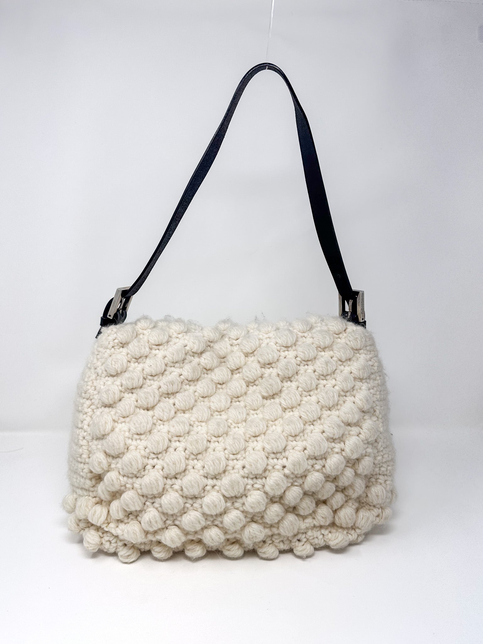 Fendi Fall 1999 Ready To Wear Ivory Knit Baguette