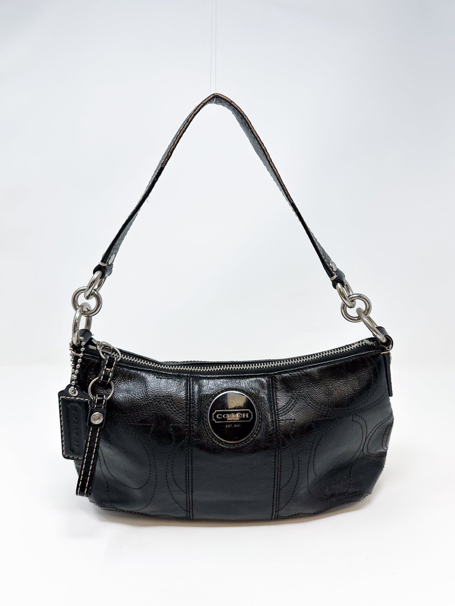 Coach Signature Embossed Shoulder Bag