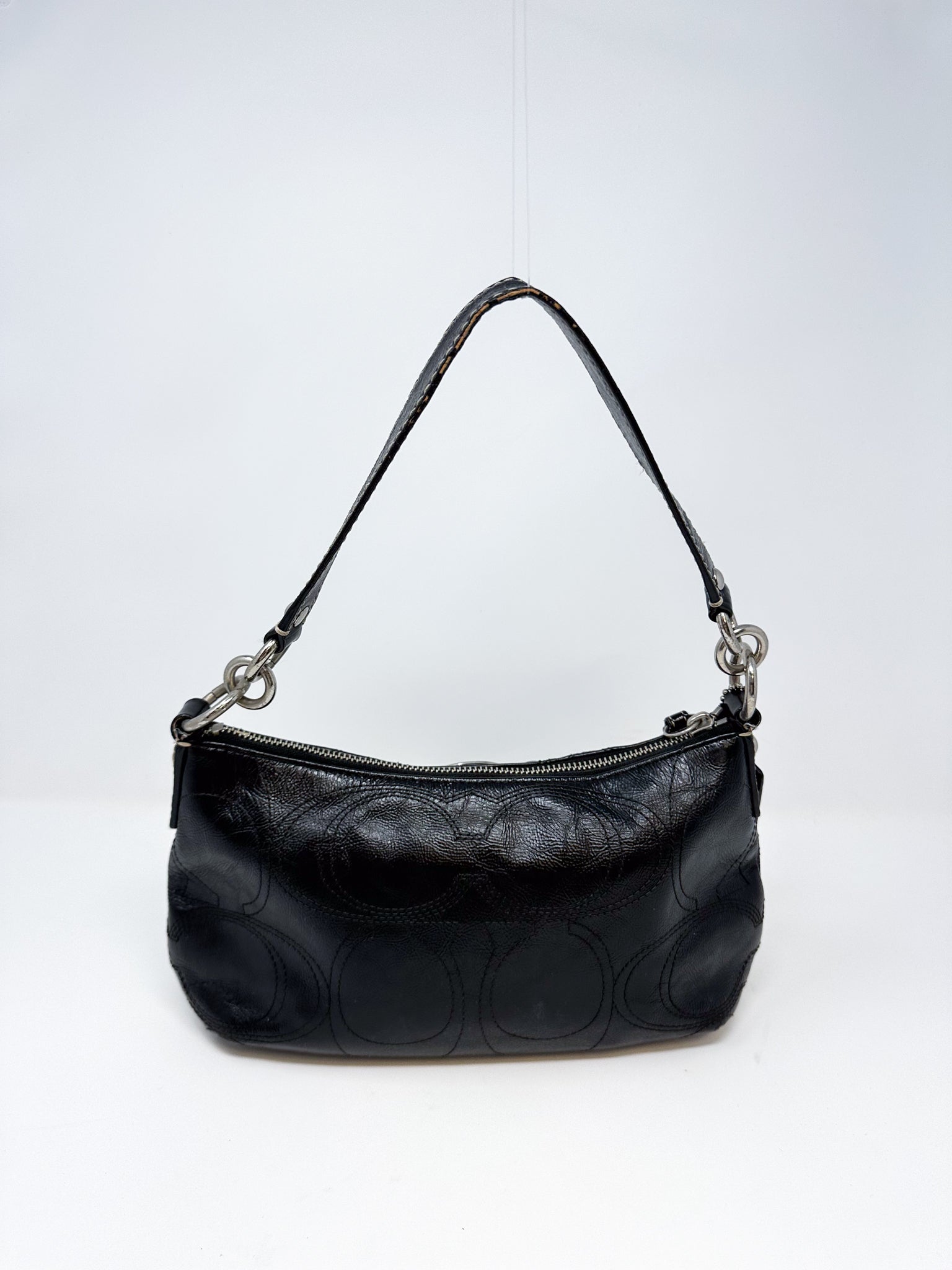 Coach Signature Embossed Shoulder Bag