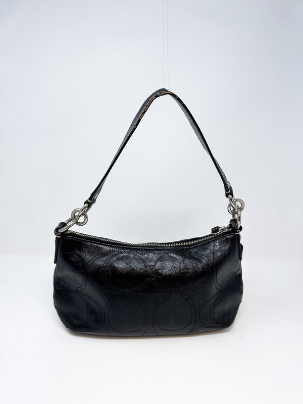 Coach Signature Embossed Shoulder Bag