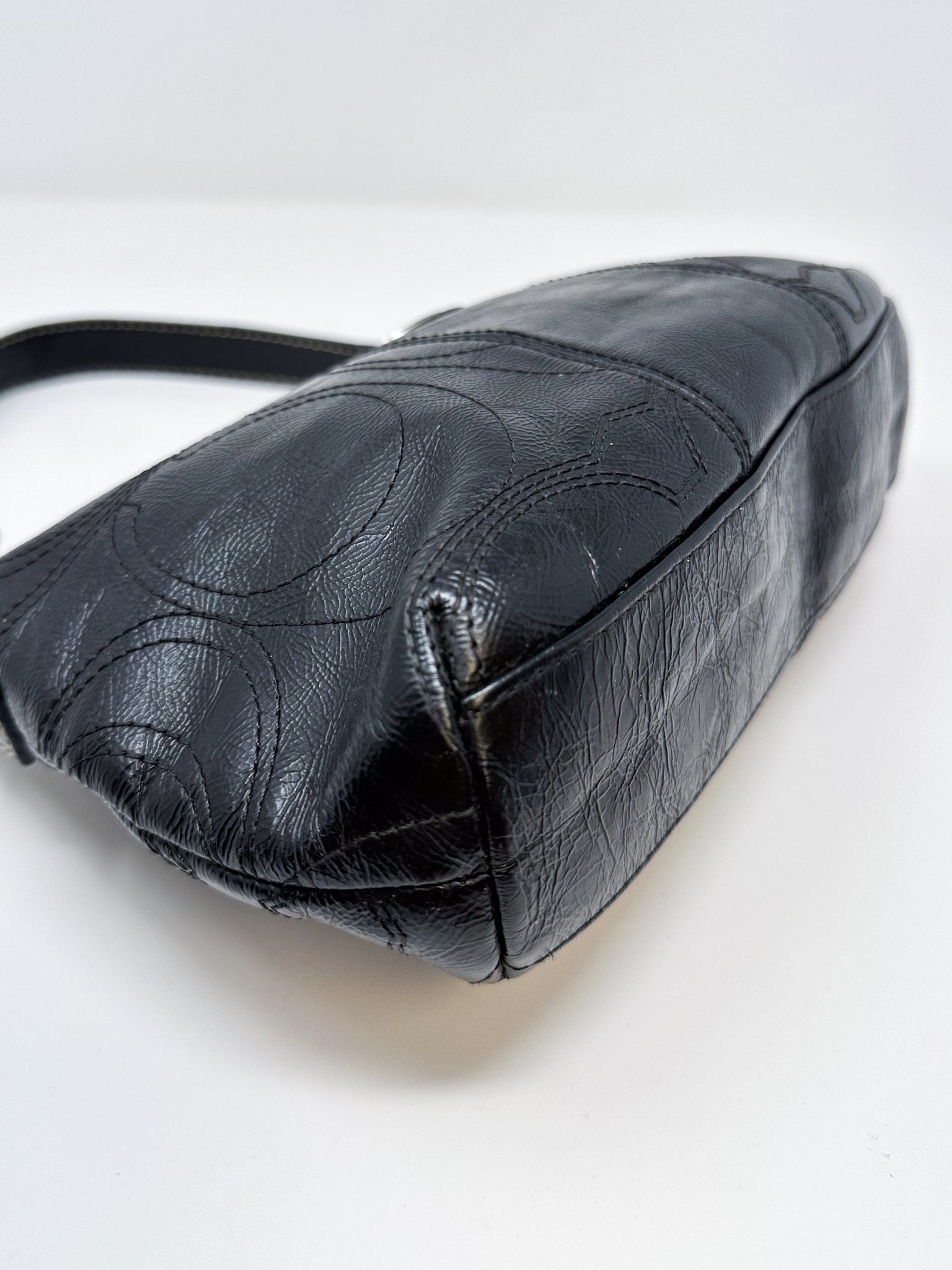 Coach Signature Embossed Shoulder Bag
