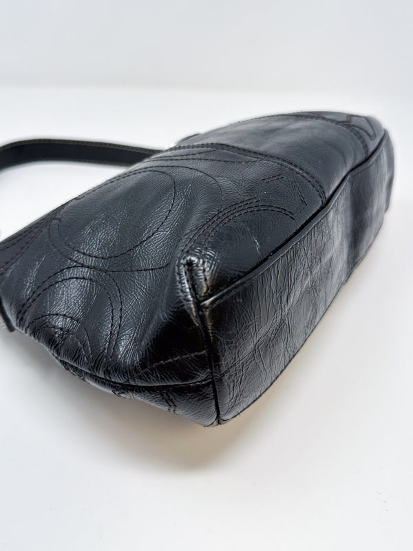 Coach Signature Embossed Shoulder Bag