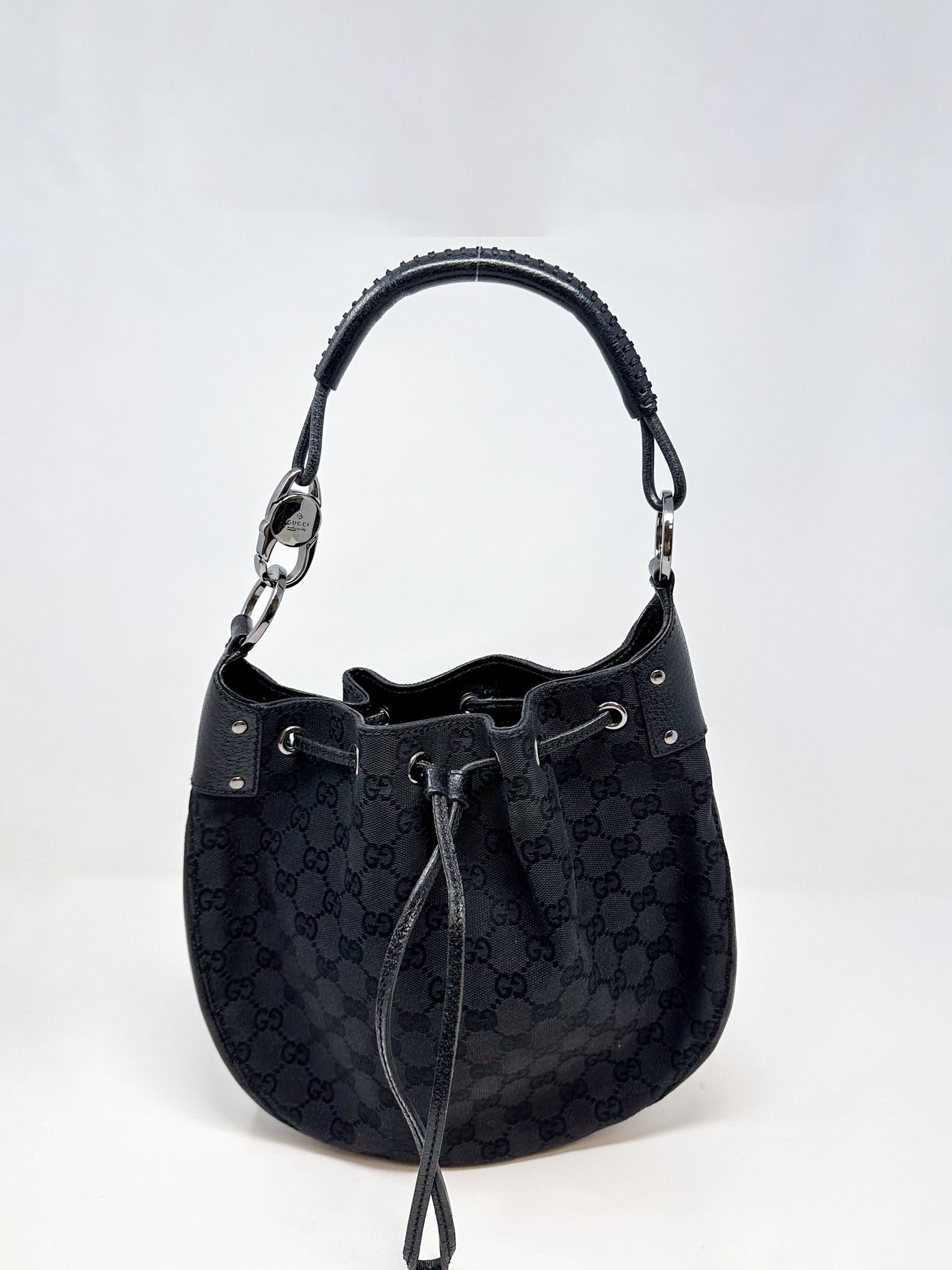 Gucci GG Canvas Drawstring Hobo
