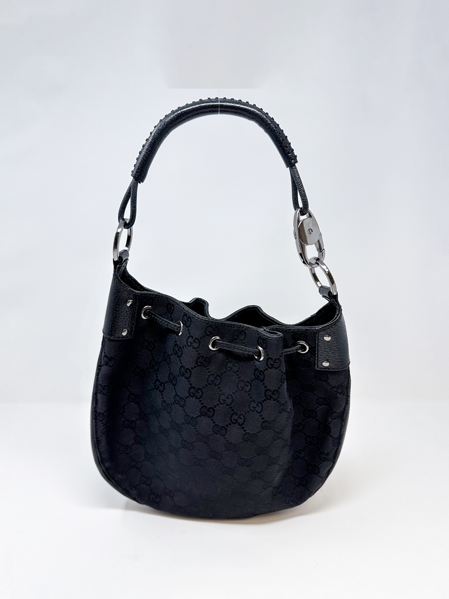 Gucci GG Canvas Drawstring Hobo