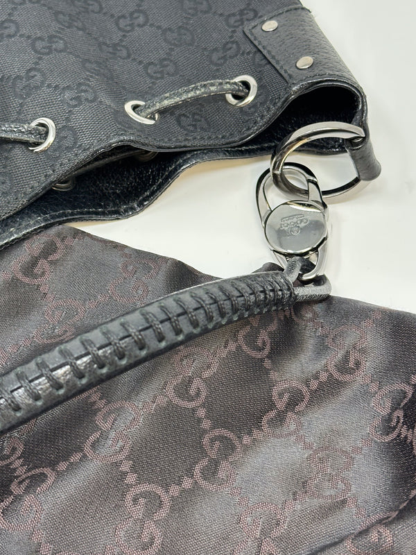 Gucci GG Canvas Drawstring Hobo
