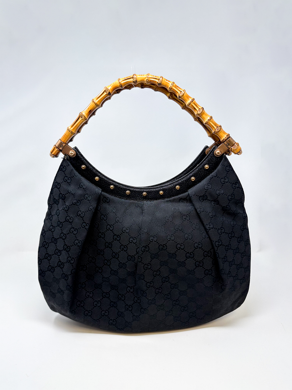 Gucci Bamboo Studded Hobo Bag