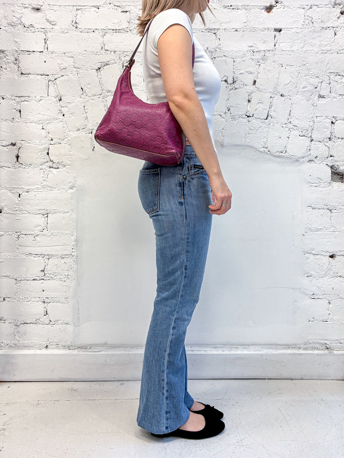Gucci Guccissima Leather Hobo Shoulder Bag