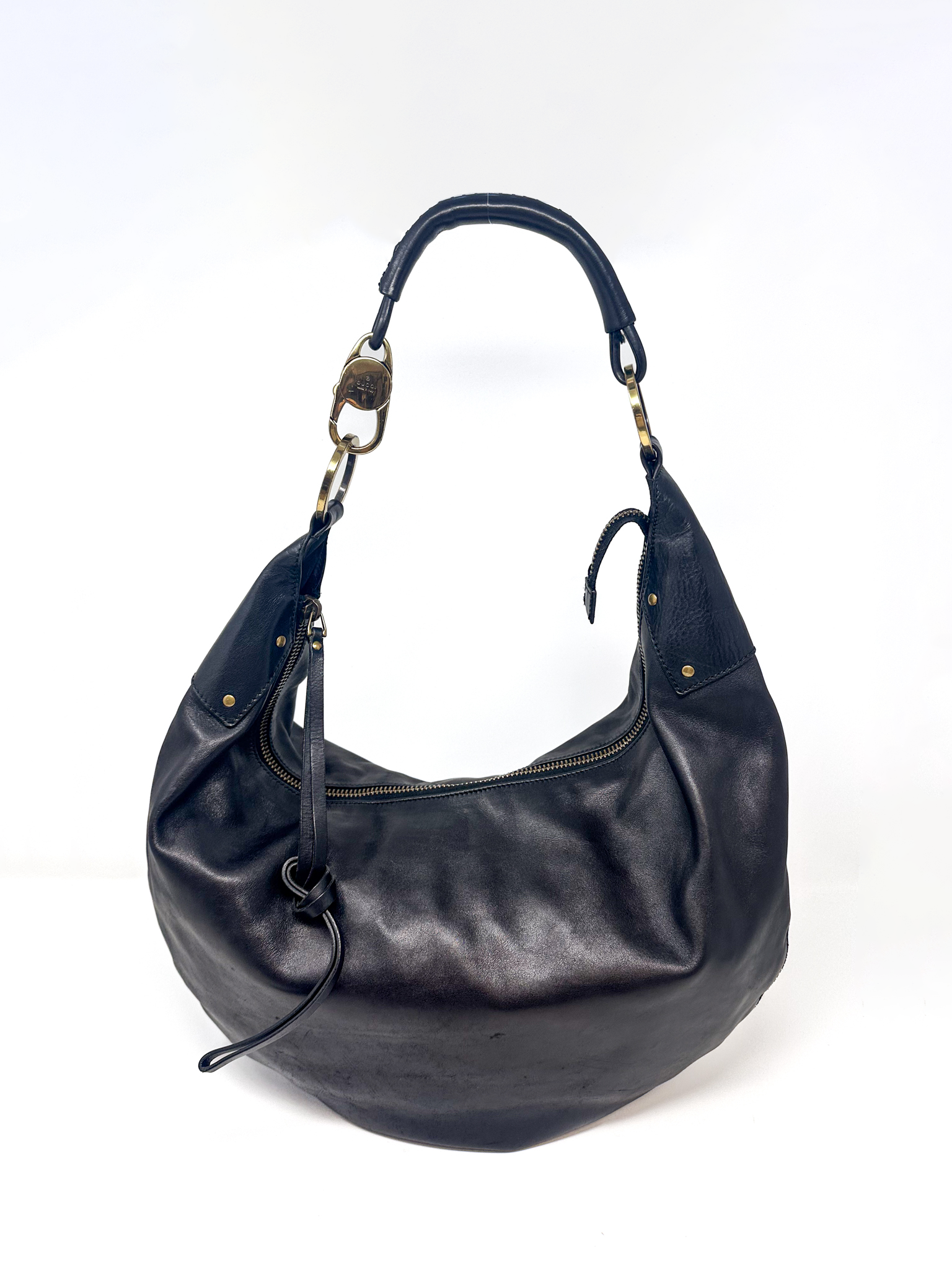 Gucci Leather Moon Hobo Bag