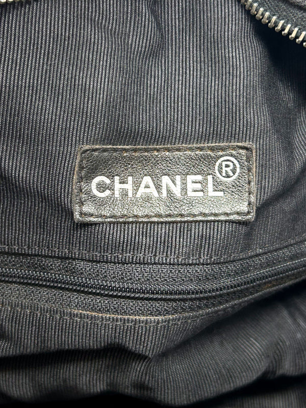 Chain Quilted Canvas Chain Ring Hobo Bag
