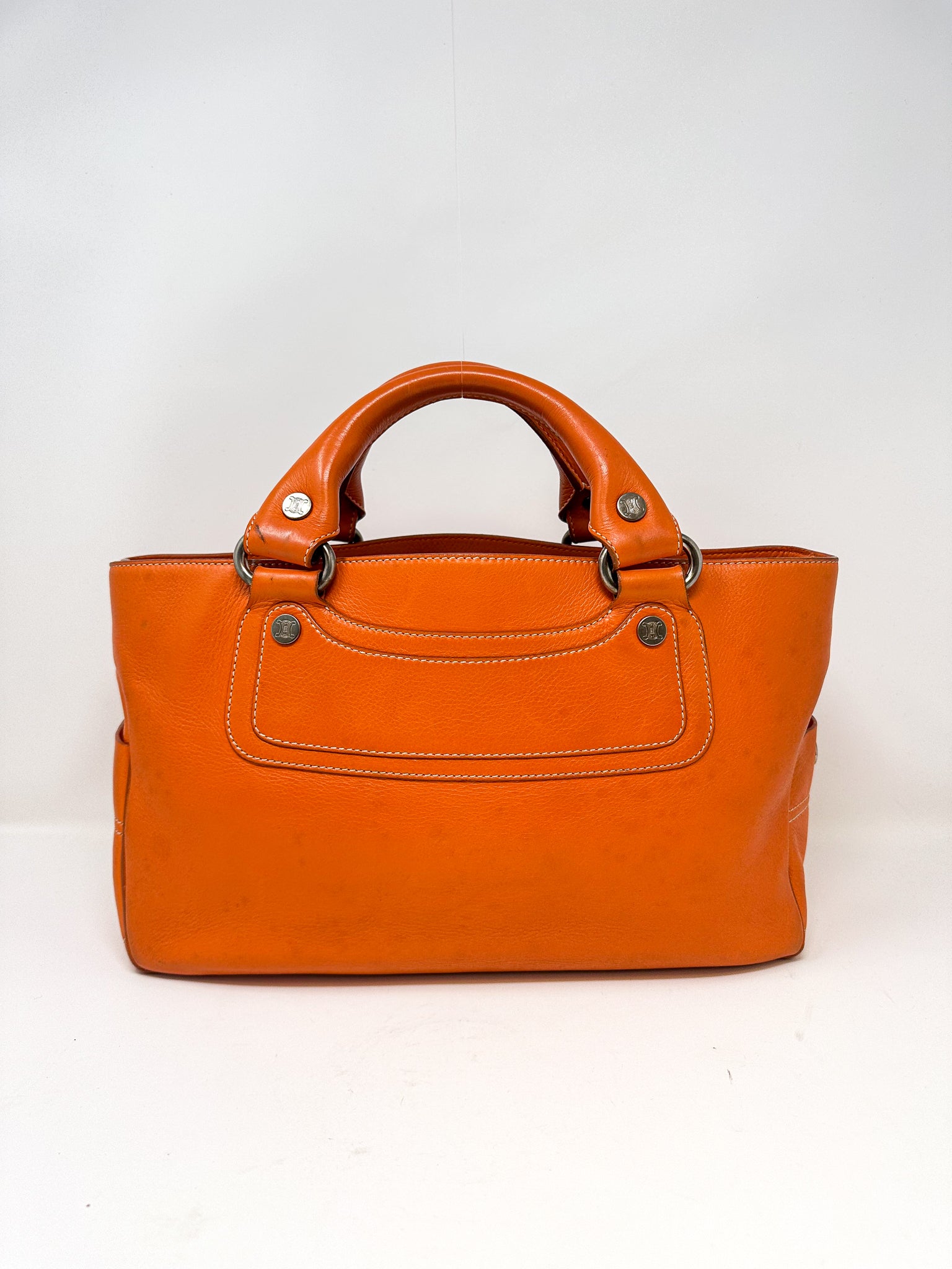 Celine Orange Leather Boogie Bag
