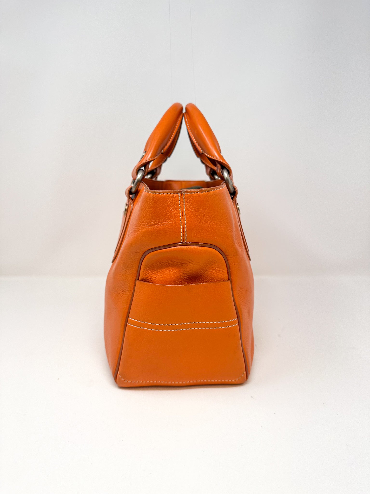 Celine Orange Leather Boogie Bag