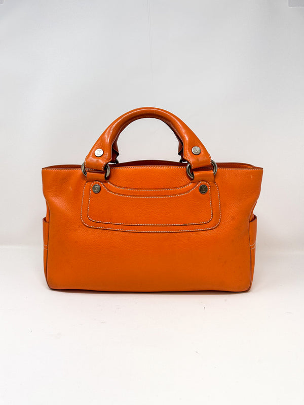 Celine Orange Leather Boogie Bag