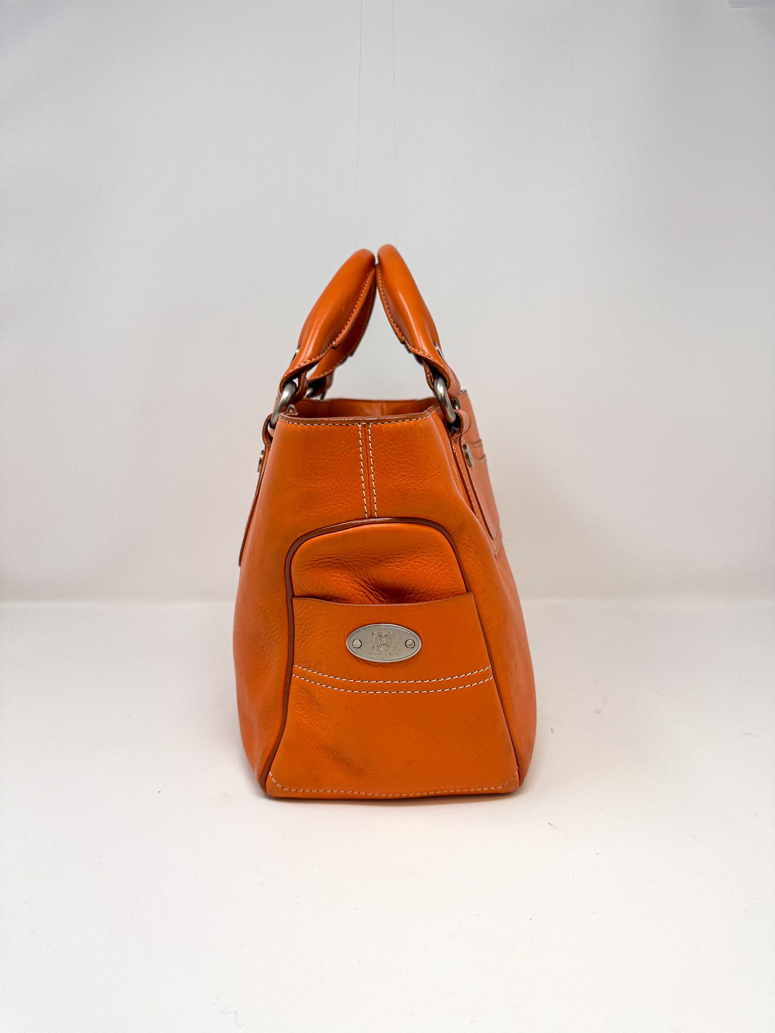 Celine Orange Leather Boogie Bag