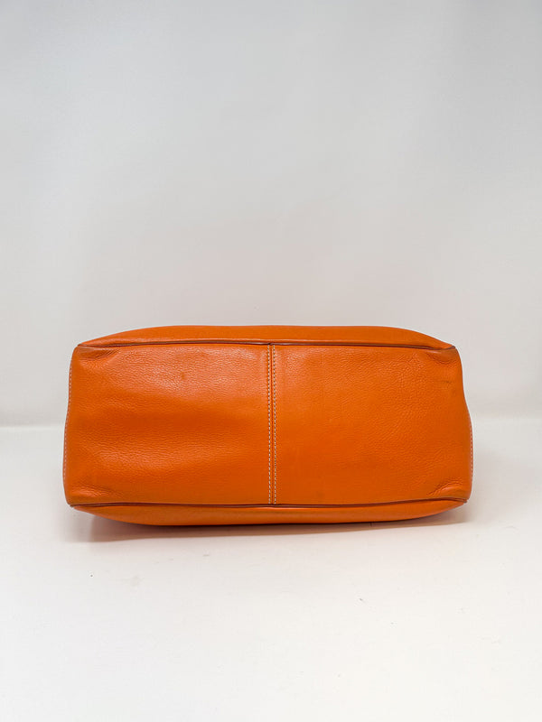 Celine Orange Leather Boogie Bag